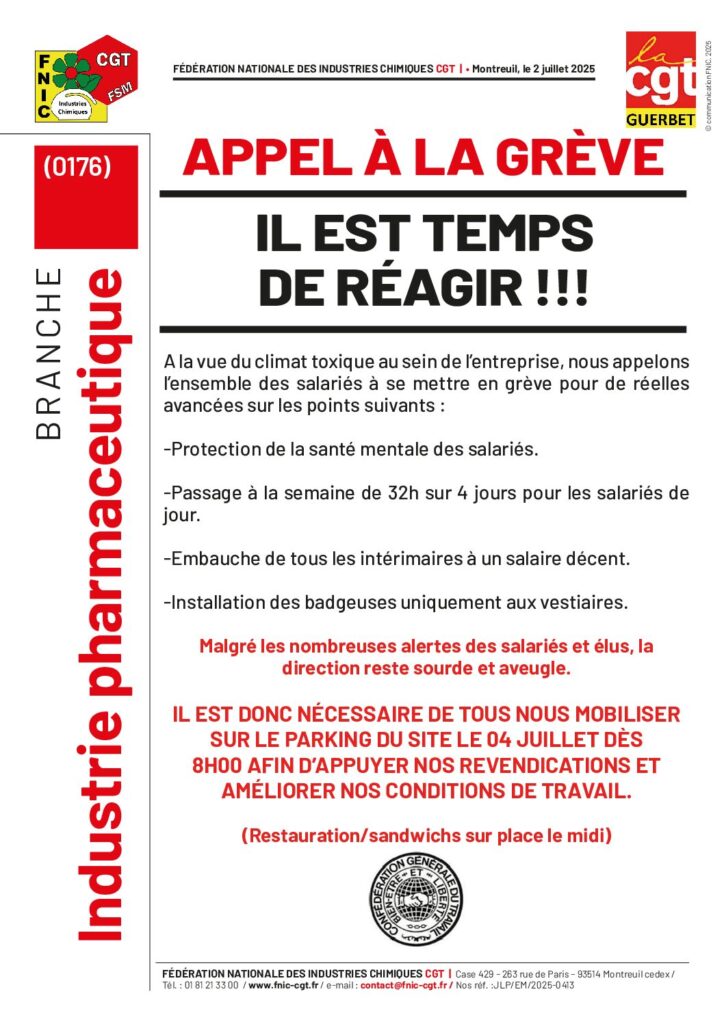 Aperçu du document APPEL A LA GREVE – IL EST TEMPS DE REAGIR !