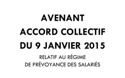 Avenant du 8 juillet 2025 – accord collectif du 9 juillet 2015 relatif au régime de prévoyance des salariés