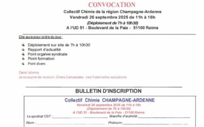 RÉUNION DES SYNDICATS FNIC CGT CHAMPAGNE-ARDENNE
