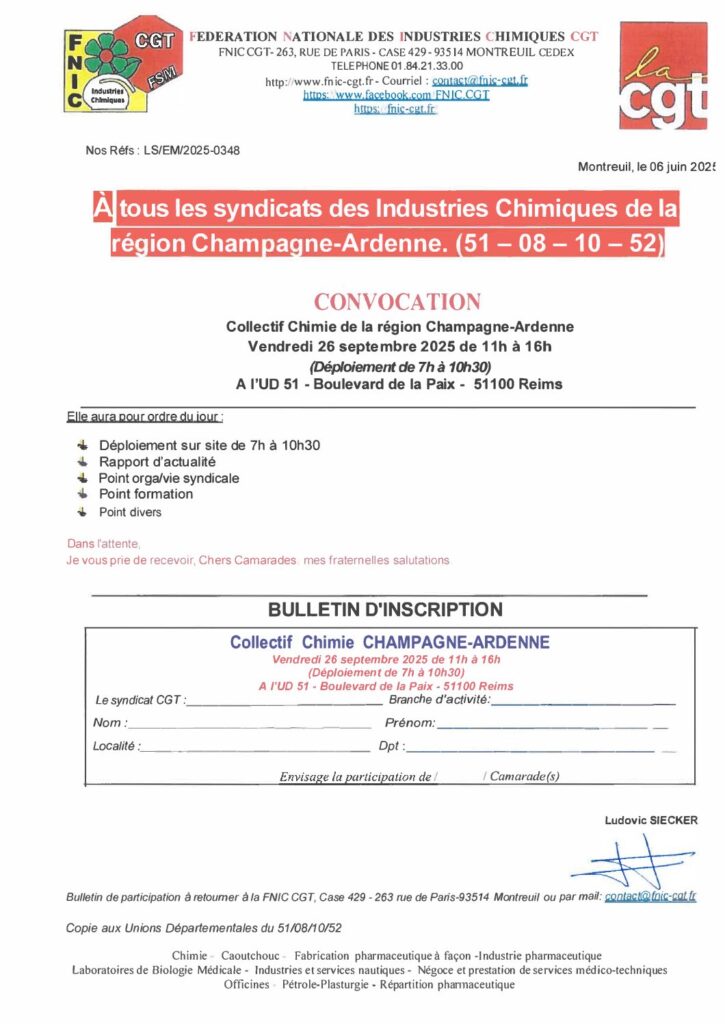 Aperçu du document CONVOCATION REUNION CHIMIE REGION CHAMPAGNE ARDENNE – 26 09 25