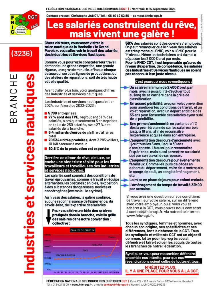 Aperçu du document COMMUNIQUE DE BRANCHE les salariés construisent du rêve mais vivent une galère ! 16.09.2025
