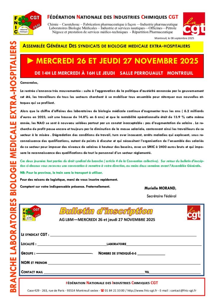 Aperçu du document CONVOCATION ASSEMBLEE GENERALE DES LBM 26 et 27 NOVEMBRE 2025-formulaire