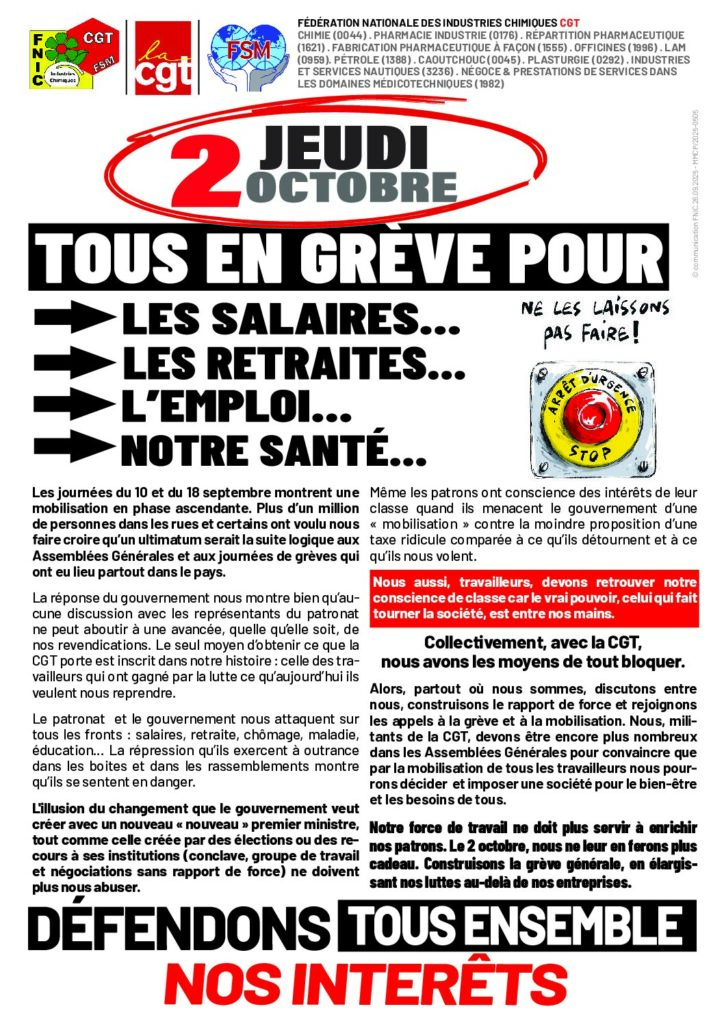 Aperçu du document Le 2 octobre , tous en greve pour les salaires, les retraites, l’emploi et notre santé.
