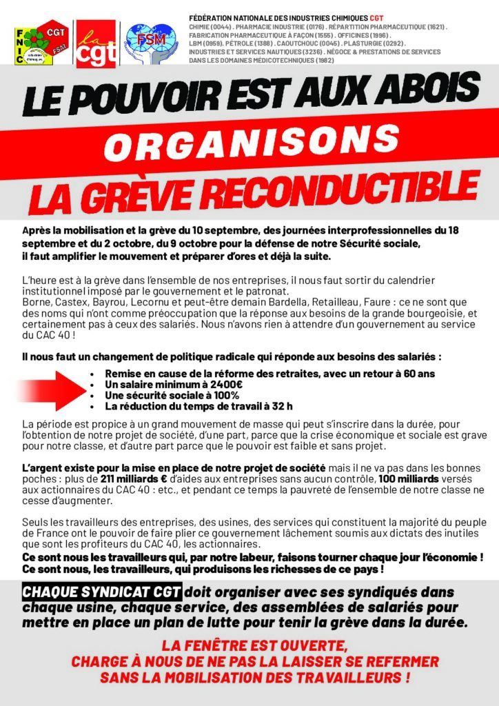 Aperçu du document TRACT-Le pouvoir est aux abois, organisons la grève reconductible