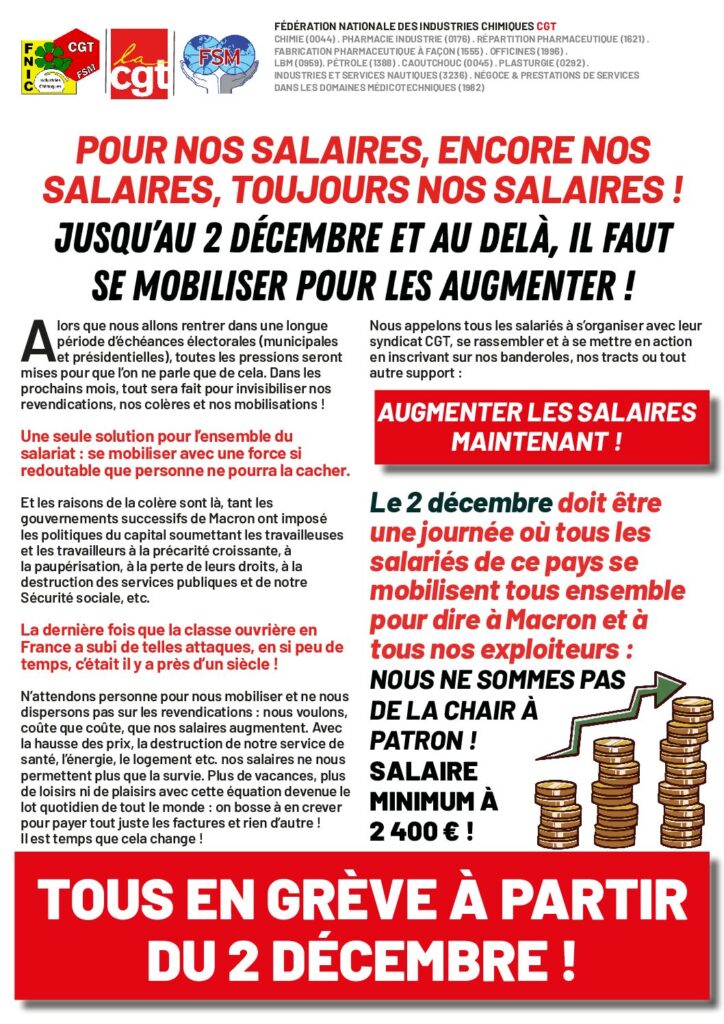 Aperçu du document TRACT MILITANT – POUR NOS SALAIRES, ENCORE NOS SALAIRES, TOUJOURS NOS SALAIRES !