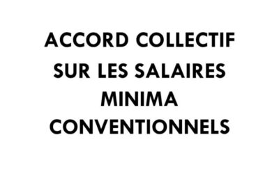 ACCORD COLLECTIF DU 13 NOVEMBRE 2025 SUR LES SALAIRES MINIMA CONVENTIONNELS