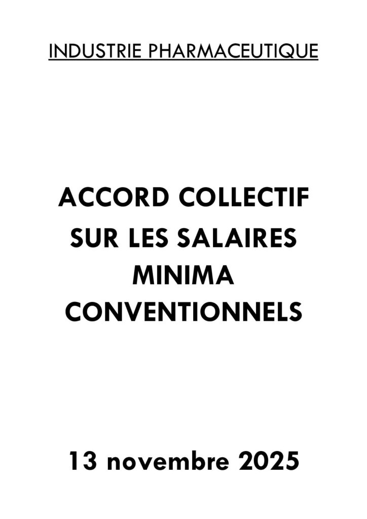 Aperçu du document ACCORD COLLECTIF DU 13 NOVEMBRE 2025 SUR LES SALAIRES MINIMA CONVENTIONNELS