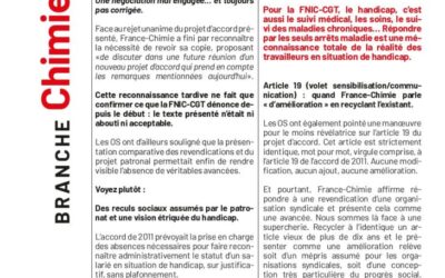 Accord handicap de branche chimie : un copié-collé du code du travail
