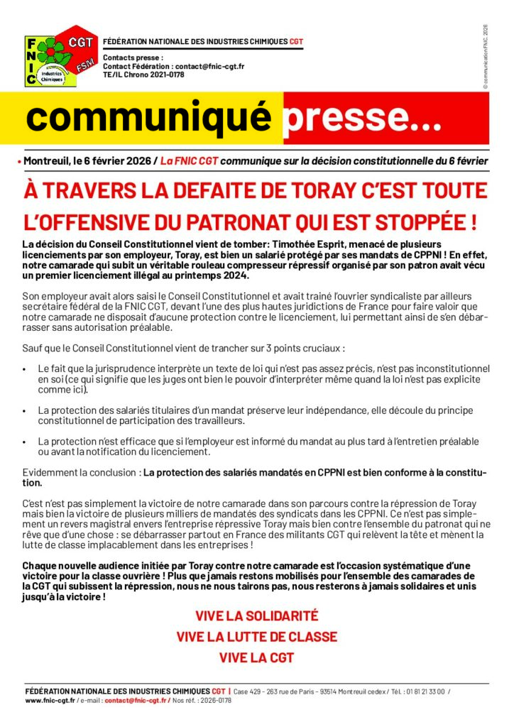 Aperçu du document CP Défaite TORAY 06022026