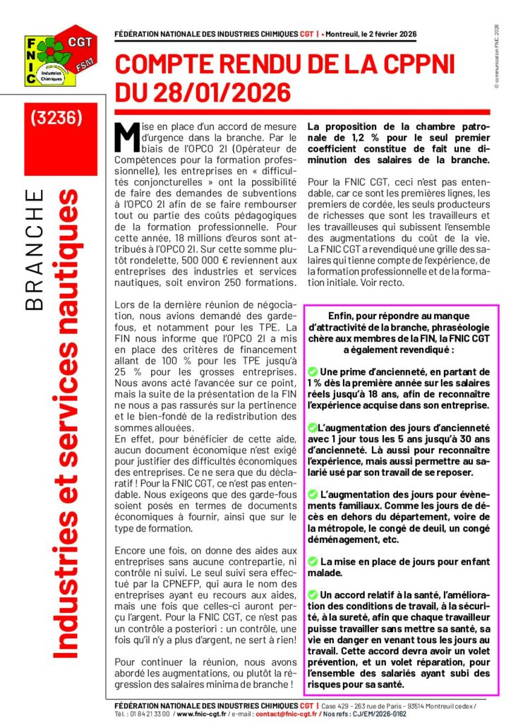 Aperçu du document Compte rendu de la CPPNI du 28-01-26