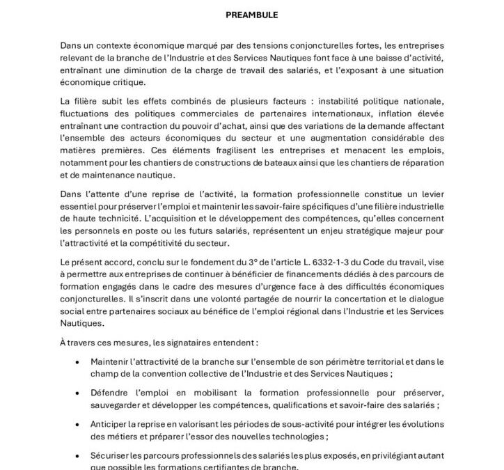 accord mesures urgence