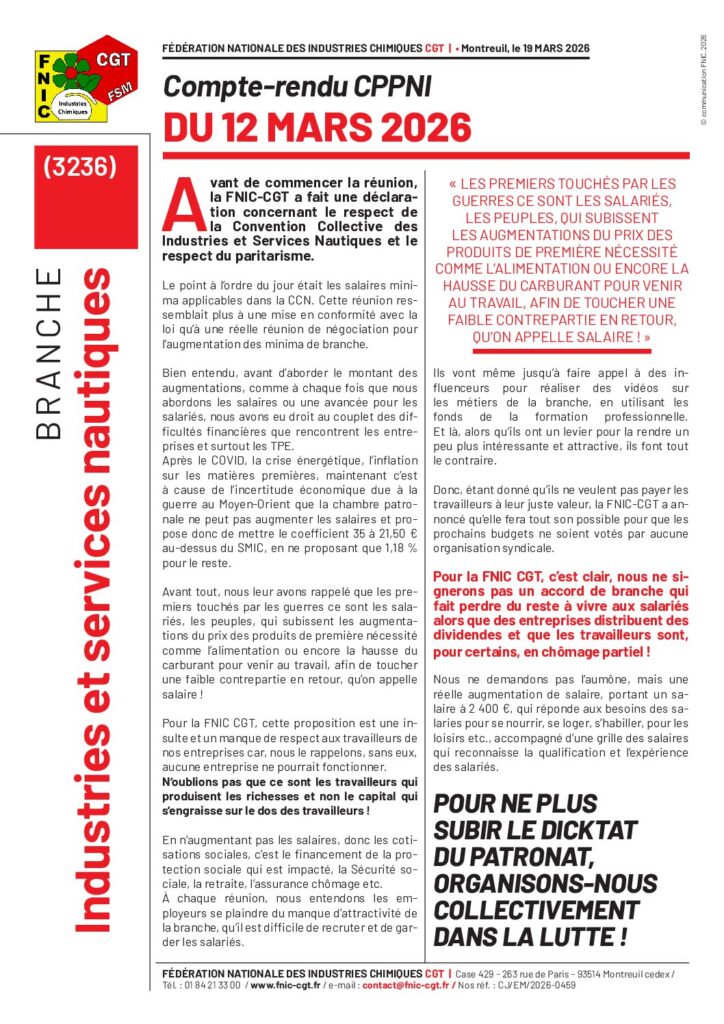 Aperçu du document COMPTE RENDU CPPNI 12 MARS 2026