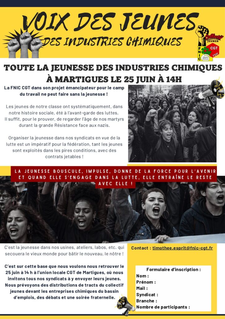 Aperçu du document Circulaire CFJ TOUTE LA JEUNESSE DES INDUSTRIES CHIMIQUES formulaire