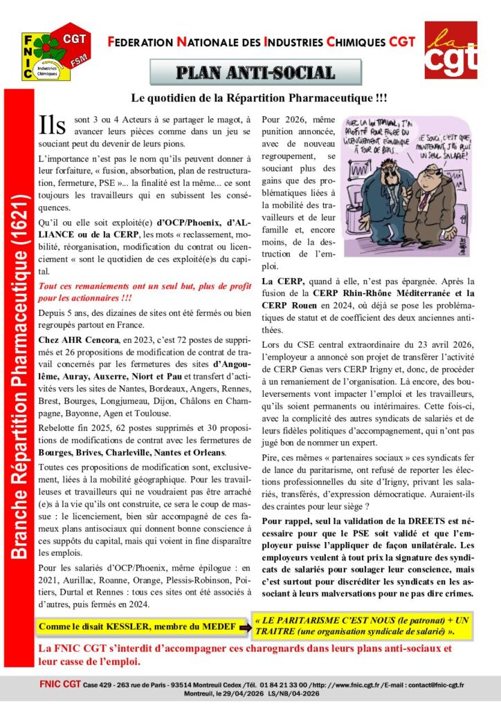 Aperçu du document Circulaire Répartition Pharma Plan anti social