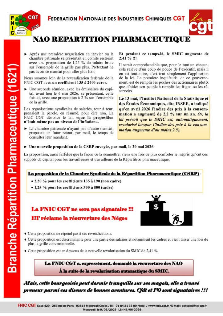 Aperçu du document Circulaire NAO Répartition Pharma 2026