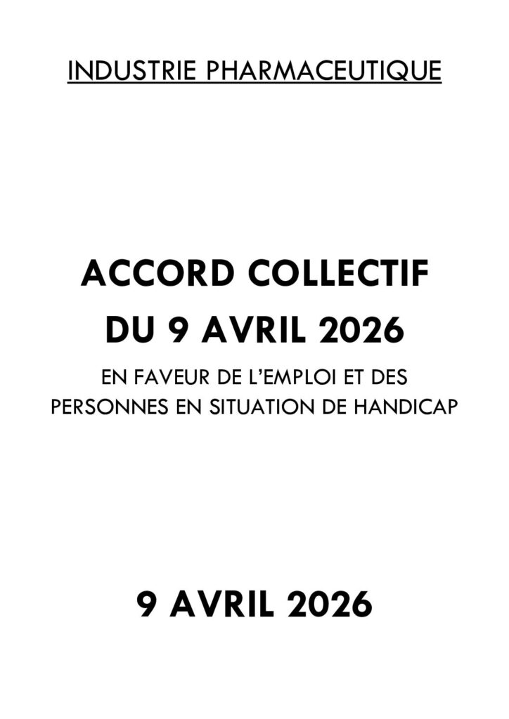 Aperçu du document ACCORD COLLECTIF DU 9 AVRIL 2026 EN FAVEUR DE L&rsquo;EMPLOI ET DES PERSONNES EN SITUATION DE HANDICAP