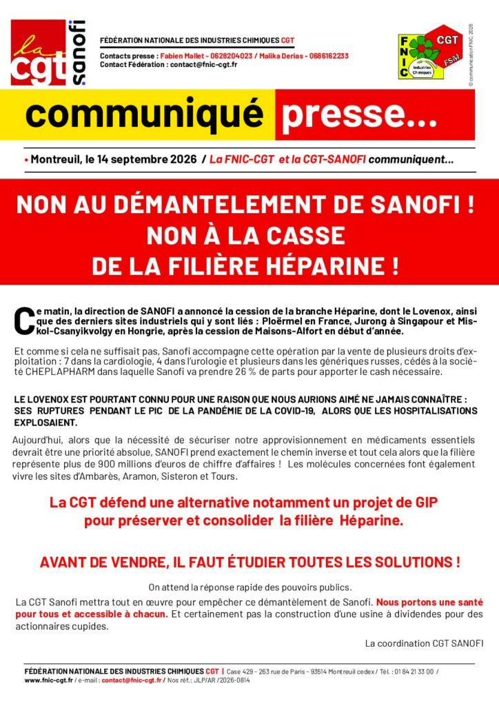 Aperçu du document Communiqué CGT-SANOFI