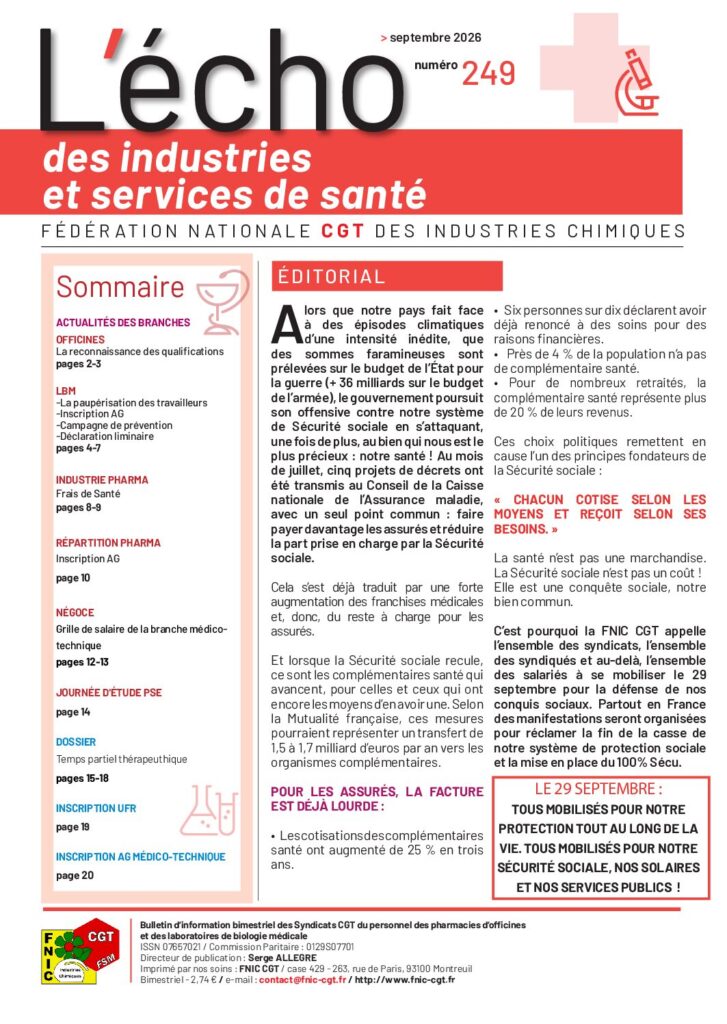 Aperçu du document ECHO 249